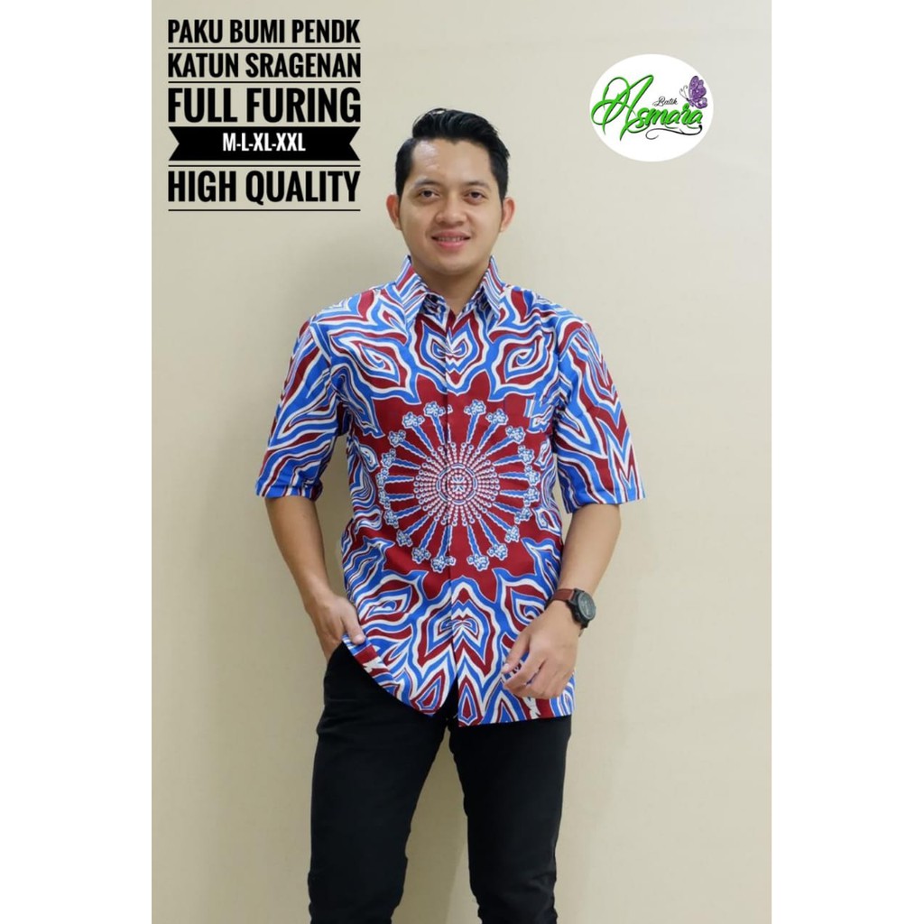 PAKU BUMI ASMARA BATIKSOLOAMANAH KEMEJA BAJU BATIK PRIA SOLO LENGAN PENDEK PANJANG LAPIS FURING ATASAN BATIK PREMIUM MODERN KATUN HALUS PARI AJI PARANG BROWN NAGA BIRU MELATI MERAH KAPAL KANDAS SOGAN SUJIWO KLASIK NISWARA SOGAN AJISAKA MERAH SEKAR ARUM