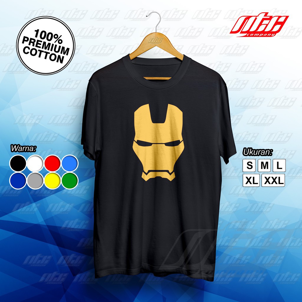 Kaos / T-shirt / Baju Topeng IRON MAN Keren Original Terbaru   -MITRA