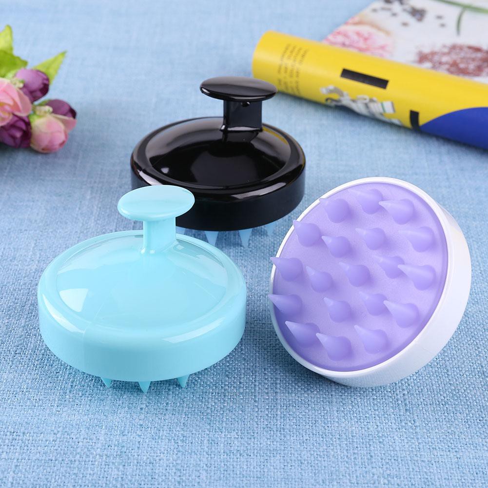 1pc Massage Brush Hair Wash Brush Silicone Head Body Massager Comb Silicone Acupoint Relaxing Tools