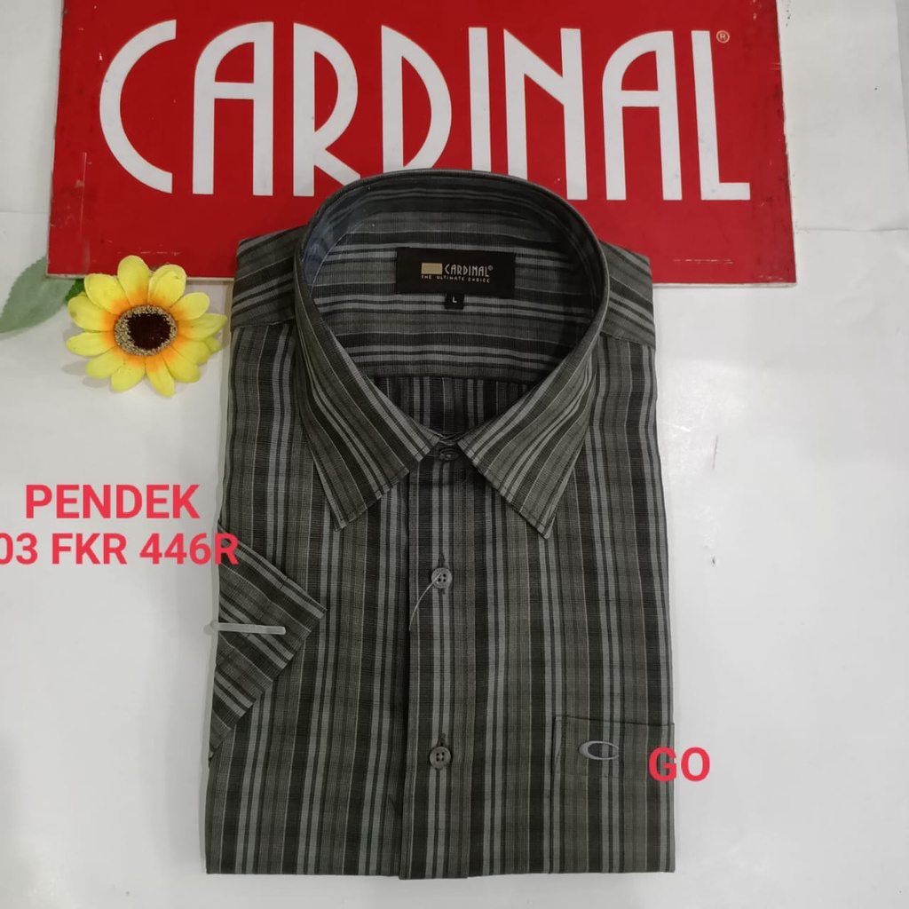 gof S-XL CARDINAL KEMEJA FORMAL PENDEK Regular Pakaian Kemeja Kerja Pria Kantor Acara Resmi Pakaian Wisuda Original KFG