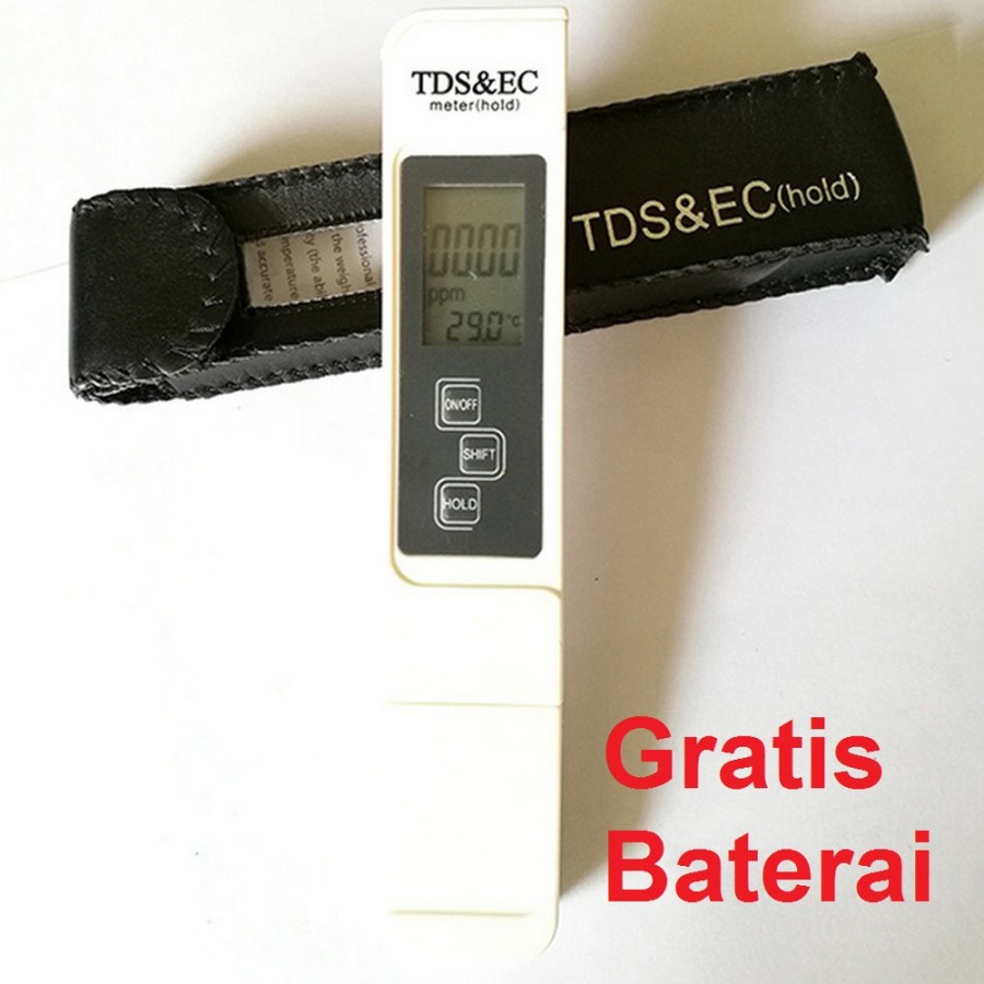 TDS Meter EC TDS-3 TDS3 Pena Pengukur 3-in-1 TDS EC PPM Kualitas Air Tester Alat Hidroponik Aquarium