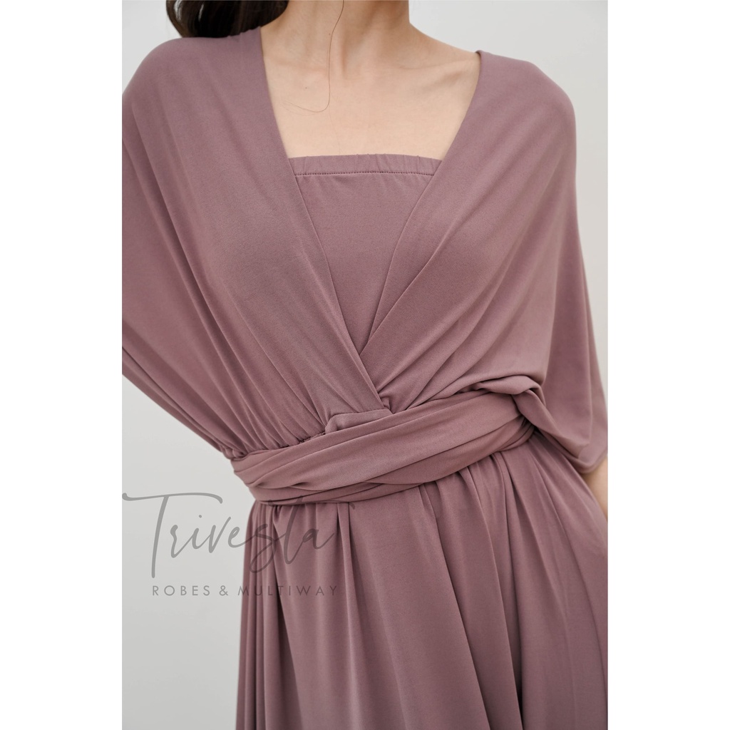 MAXI | Dark Plum  | MULTIWAY INFINITY CONVERTIBLE DRESS | FREE KEMBEN &amp; SPECIAL LONG SCRAFT