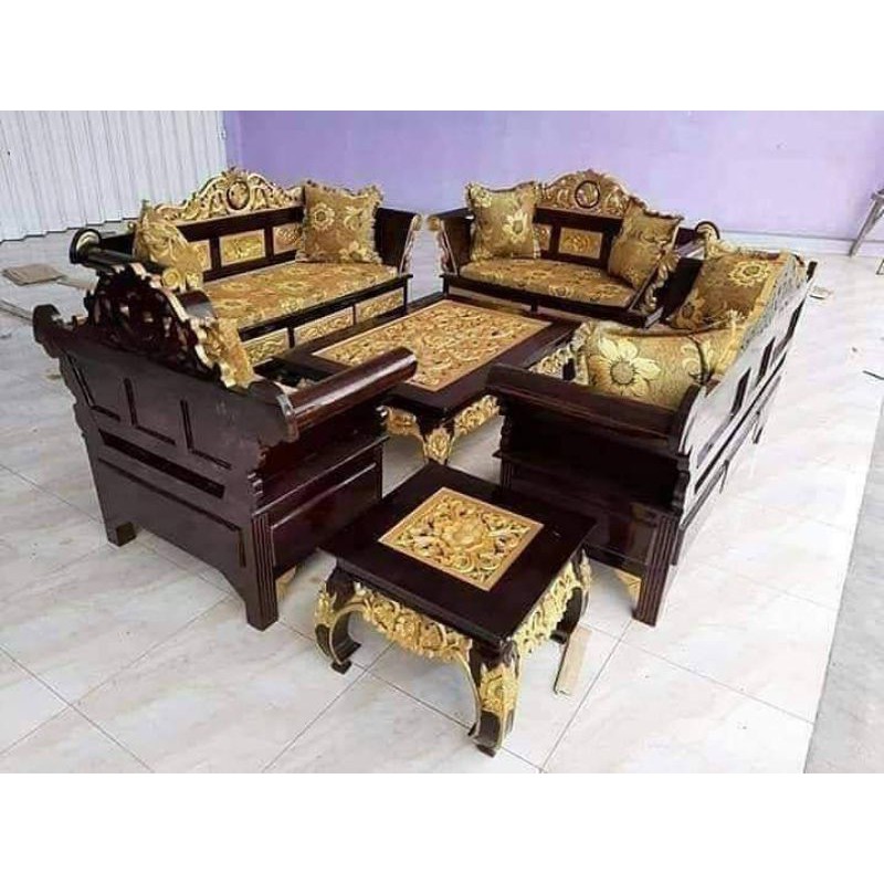 KURSI MADURA UKIR KAYU JATI PLUS DUDUKAN DAN BANTAL