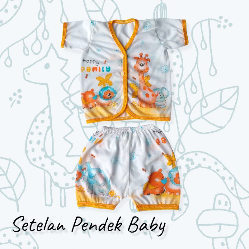 1pcs setelan pendek baby 0-6 bulan