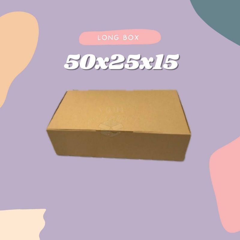 

Kardus 50x25x15 Die Cut / Long Box / Dus Packing / Kue Aksesoris Baju Boquet