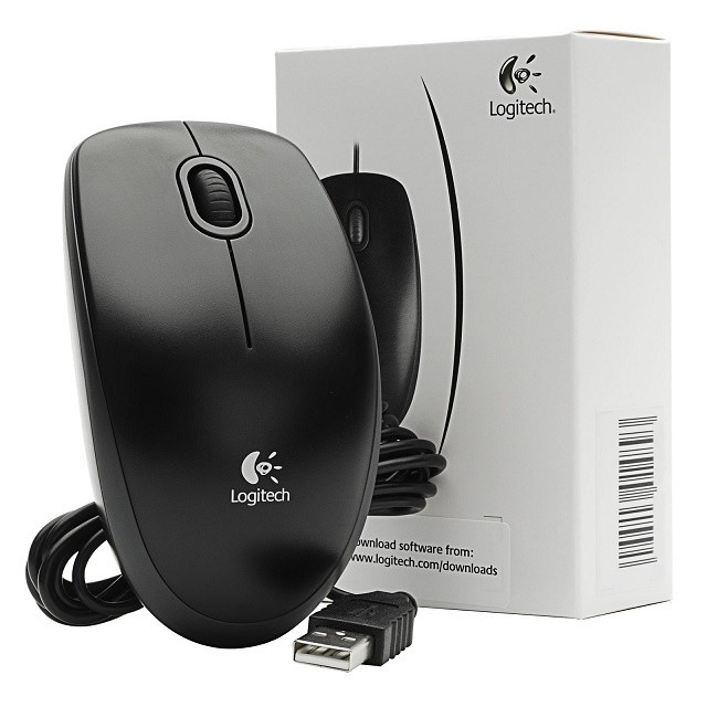 Trend-Logitech B100 Optical Mouse – Hitam Original