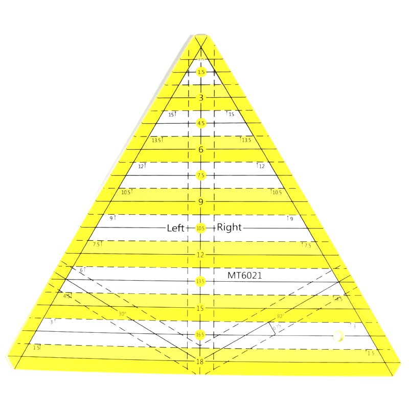 Penggaris Jahit - Penggaris Quilting Dan Patchwork Segitiga Sama Sisi MT-6021