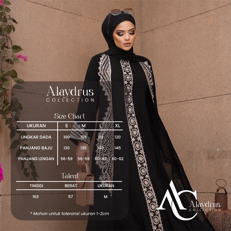 Abaya Baju Muslim Bordir Gamis Maxi Dress Arab Saudi Bordir Zephy Turki Umroh Dubai Turkey India 847