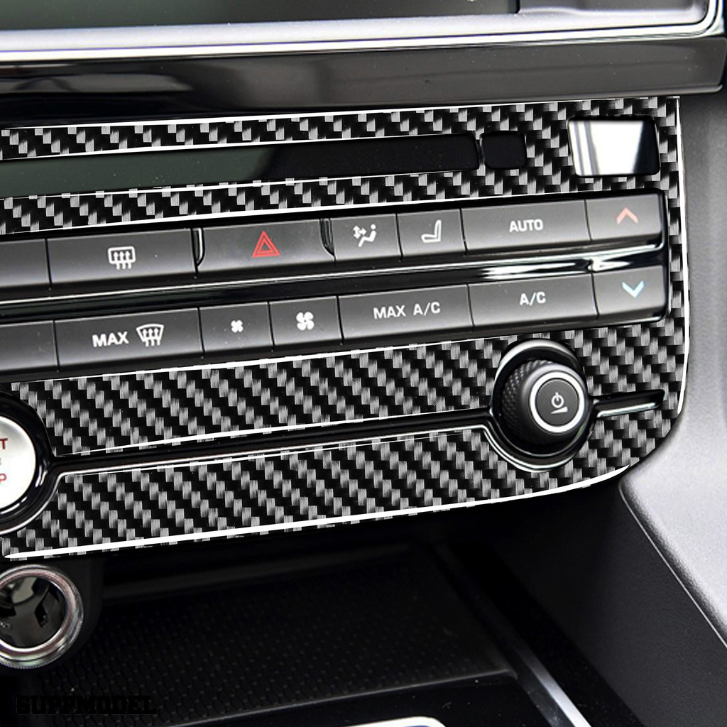 Stiker Panel Konsol Model Dua Sisi Bahan Serat Karbon Tahan Suhu Tinggi Untuk Jaguar F-Pace X761