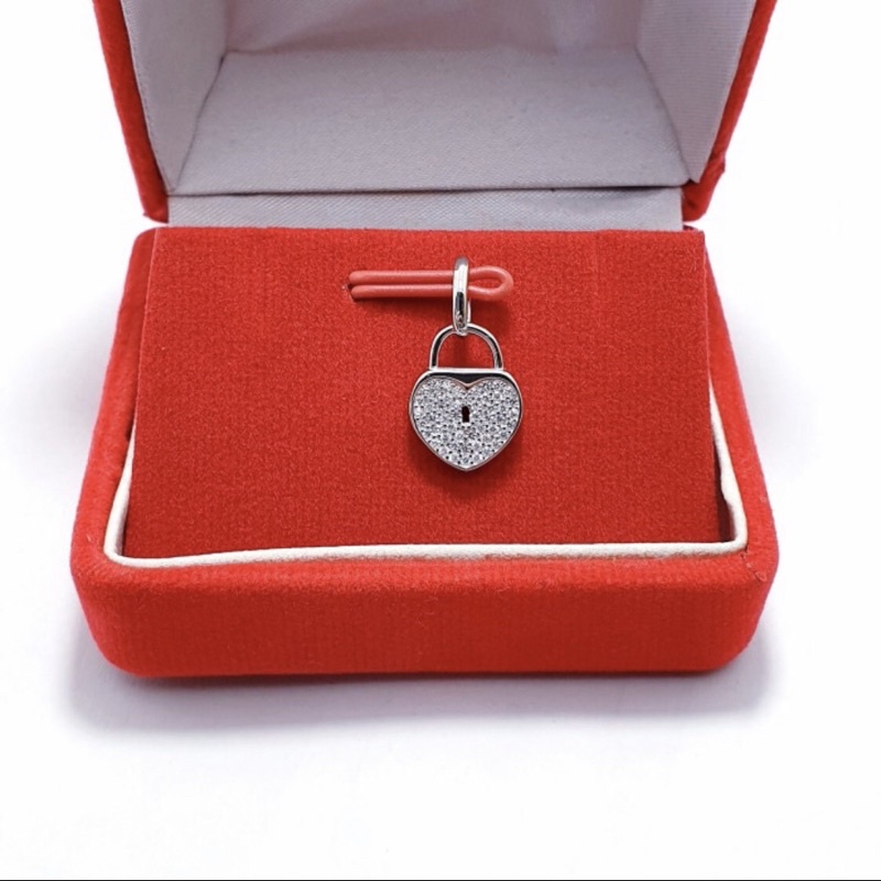 Liontin love mini liontin love perak 925 lapis emas putih perak 925