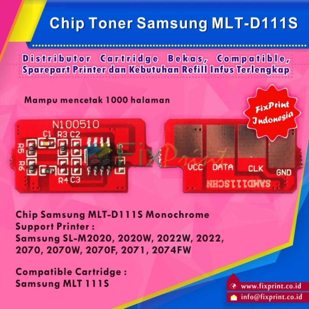 Chip Samsung MLT-D111S SL M2020 2020W 2022W 2022 2070 2070W 2070F