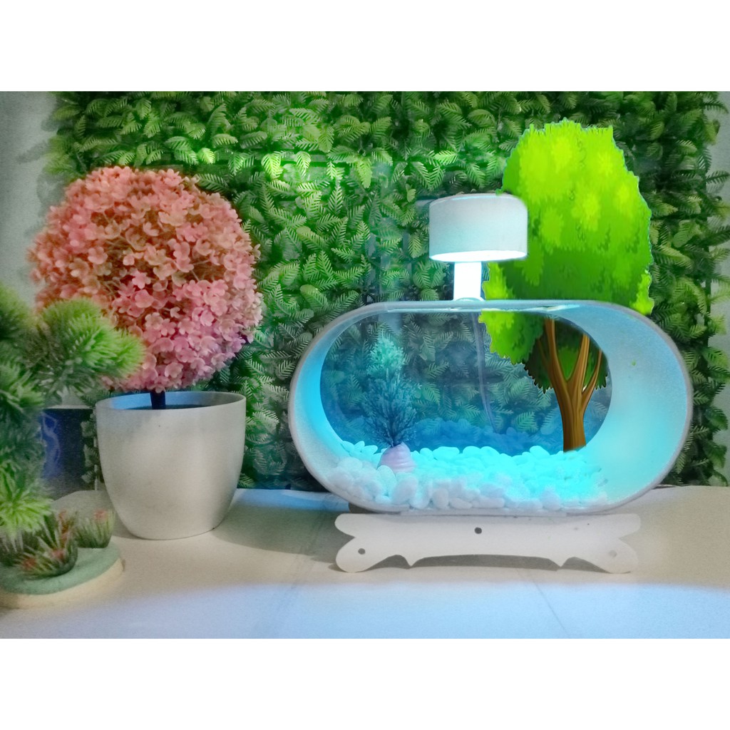 Aquarium Mini Mungil/Aquarium Akrilik/ Soliter Ikan cupang / Ikan Hias / Ikan cupang /Ukuran Besar/ 