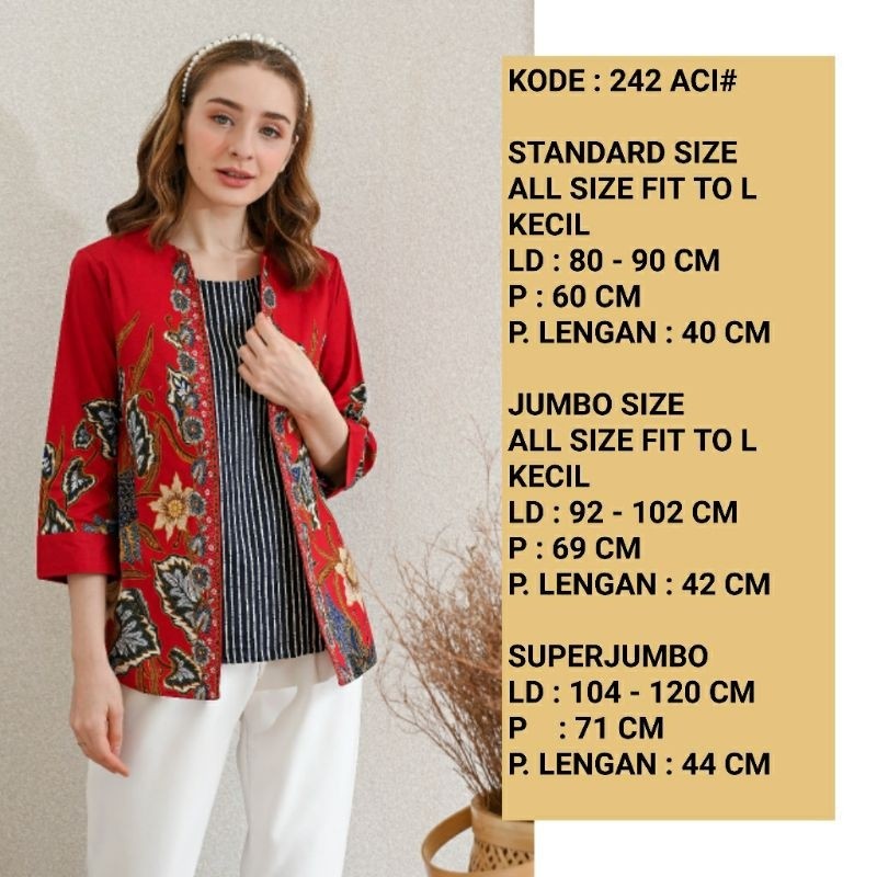 Batik Couple Set Aci Edisi Natal Imlek Warna Merah Bahan Katun Stretch