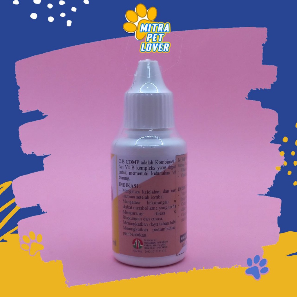 VITAMIN BURUNG - CB COMP COMPLEX 30ML ORIGINAL -  VIT C DAN B KOMPLEKS UNTUK SEGALA MACAM BURUNG BIRD - JAGA STAMINA IMUN - MURAH - ASLI - PET ANIMAL HEALTHCARE &amp; VETERINARY TAMASINDO OBAT KESEHATAN &amp; VITAMIN TERNAK HEWAN BINATANG PELIHARAAN MITRAPETLOVER