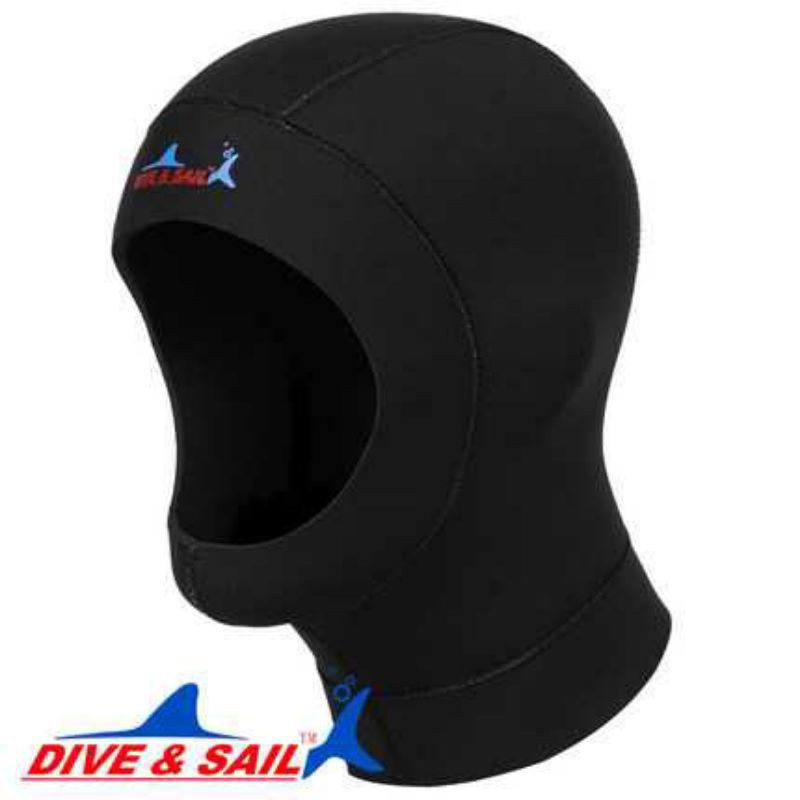 Dive&amp;Sail Topi Pelindung Kepala Selam Hood Scuba Diving Snorkeling Ultrathin Neoprene