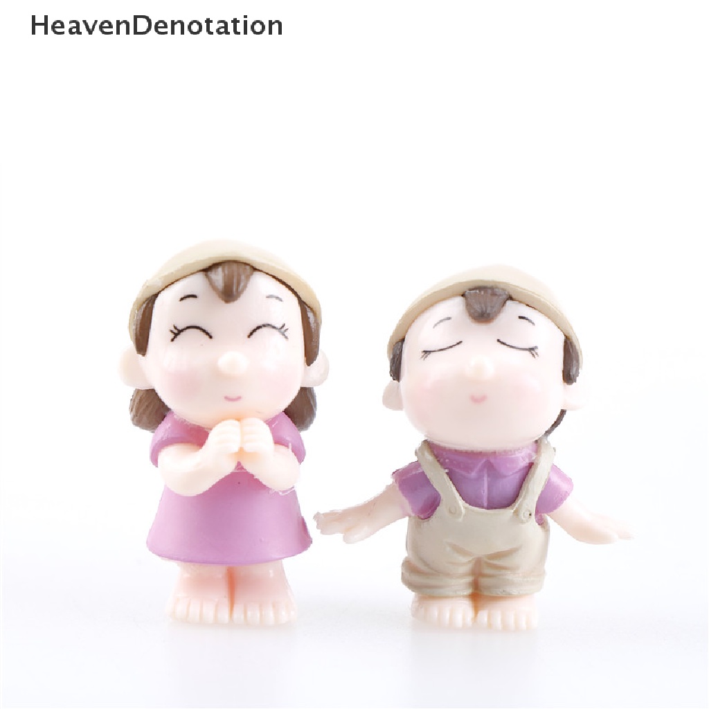 [HeavenDenotation] Couple Figurines Miniatures Fairy Garden Gnome Moss Terrariums Resin Crafts Decoration