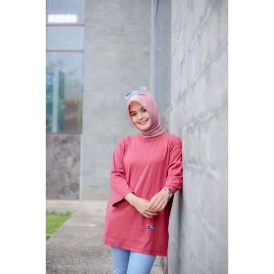 atasan wanita oversize kekinian 2022 viral import/baju oversize wanita/kaos oversize wanita lengan p