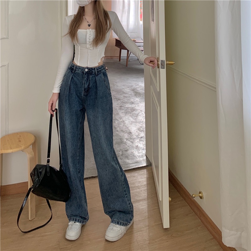 high waist new boyfriend jeans high waist murah