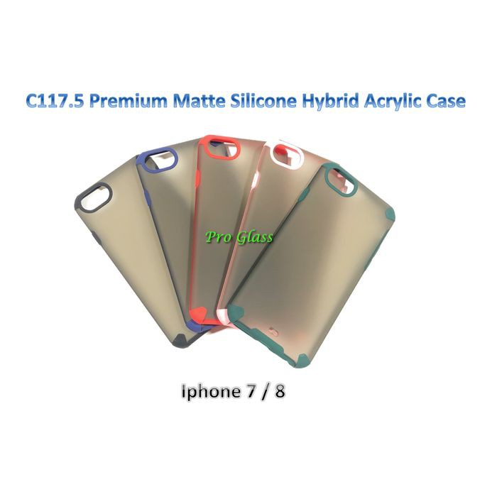 C117.5 Iphone 6 / 6+ / 7 / 7+ / 8 / 8+ / X / XR / XS MAX Premium Matte Acrylic Silicone Hybrid Case