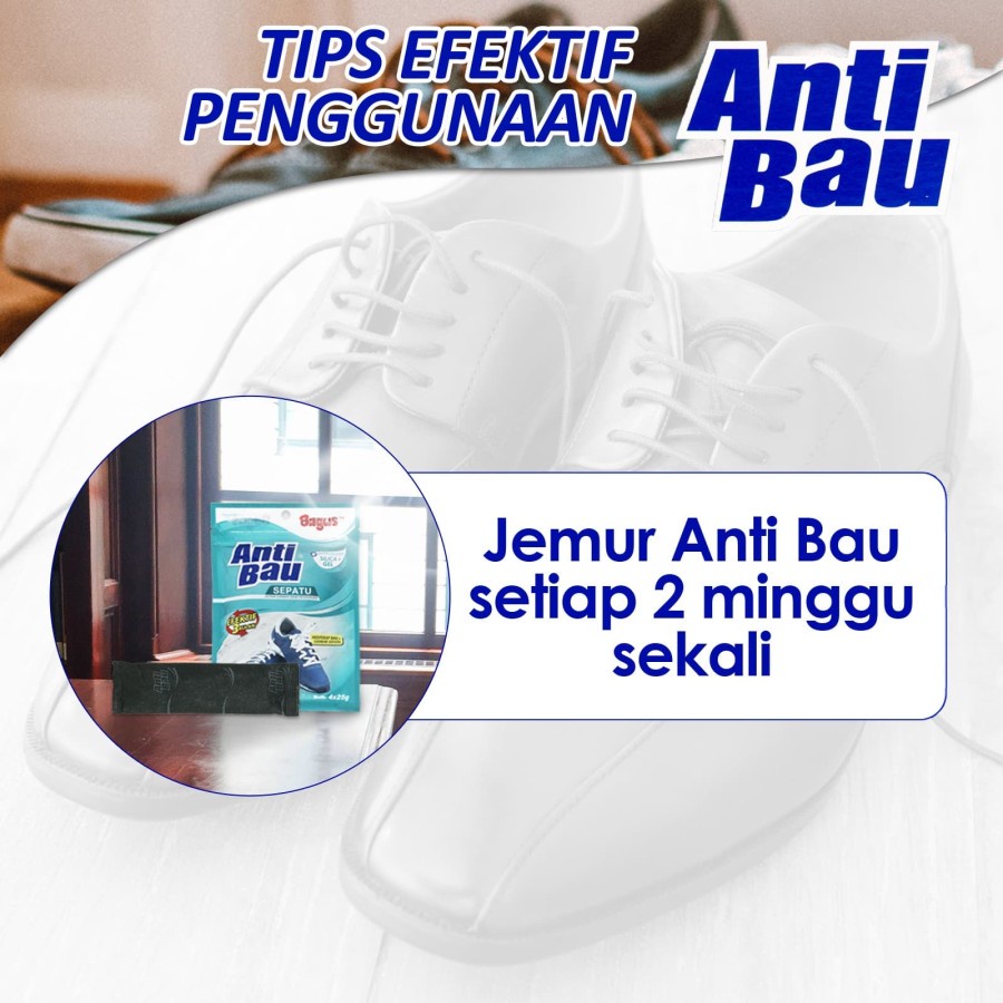 Penyerap / penghilang bau Bagus Anti Bau Sepatu 4 x 25 gram