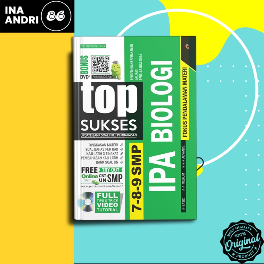 

BUKU PELAJAR SMP TOP SUKSES UPDATE BANK SOAL PEMBAHASAN BIOLOGI SMP 7,8,9
