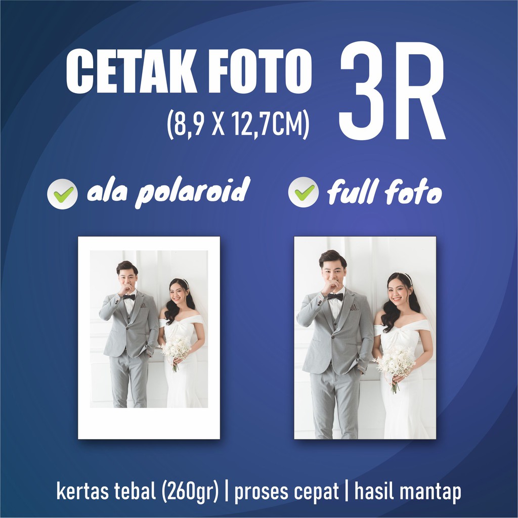cetak foto 3r | full foto | ala polaroid