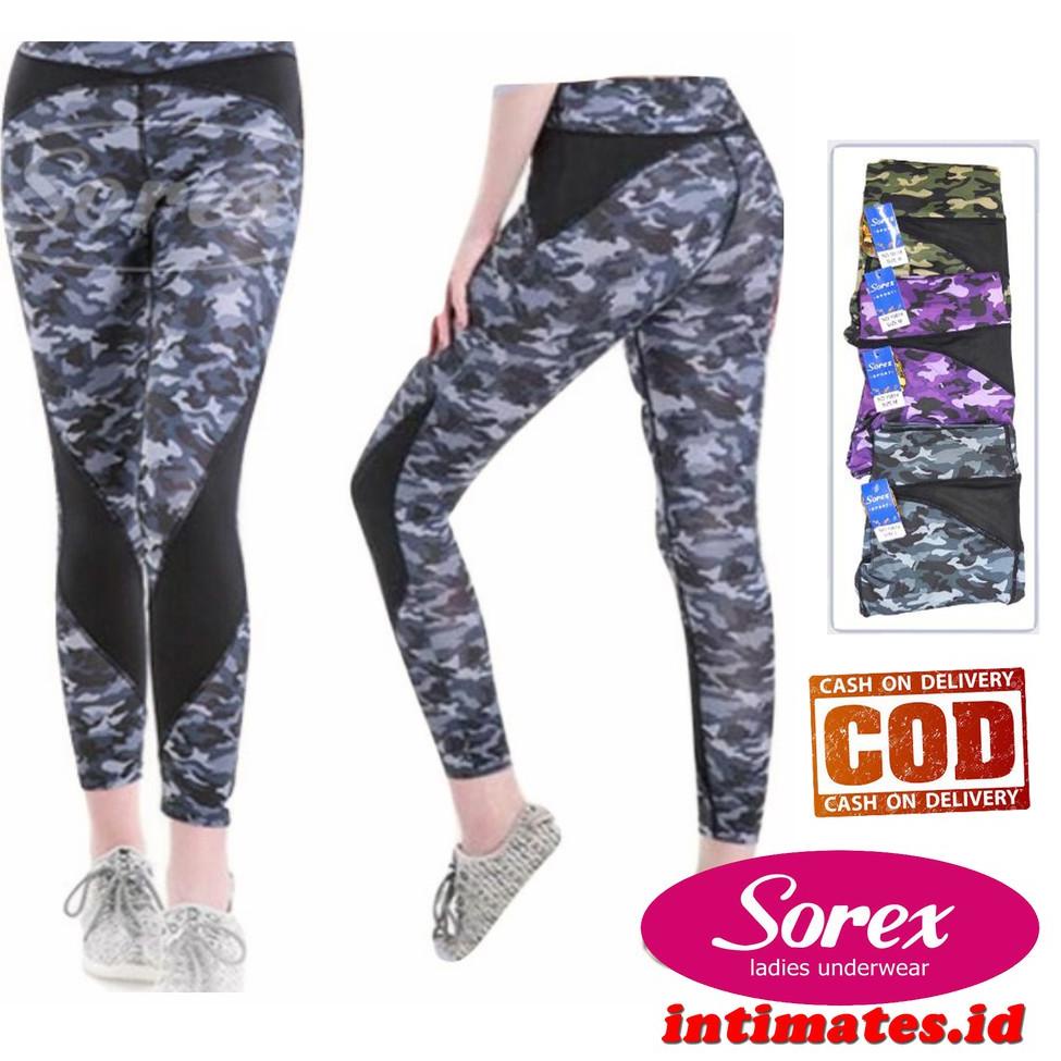 [KODE HB0GR] Legging Sport Sorex Exclusive Motif Army 1601 - Legging Senam Yoga Sorex.