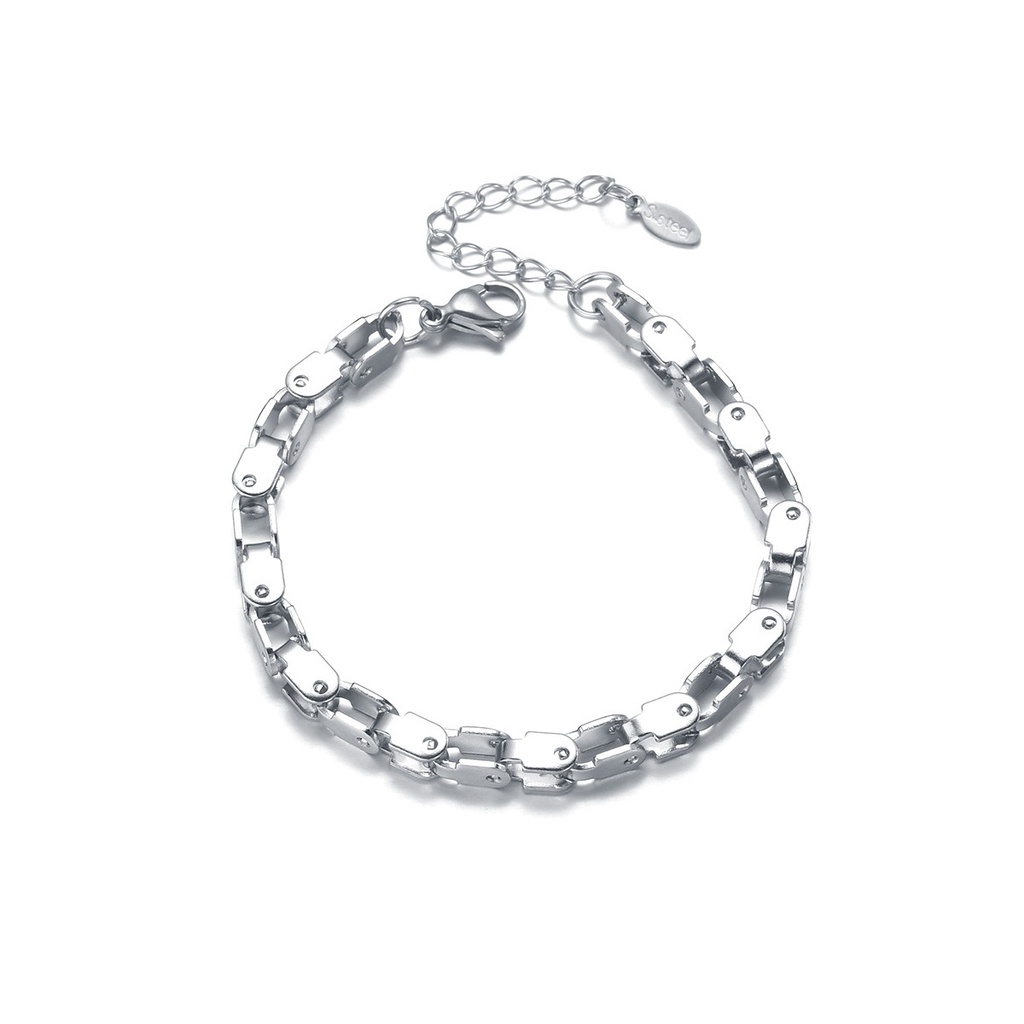 MORYMOSHI B754 Gelang Rantai Unisex Titanium Stainless Anti Karat Anti Luntur Fashion Korea