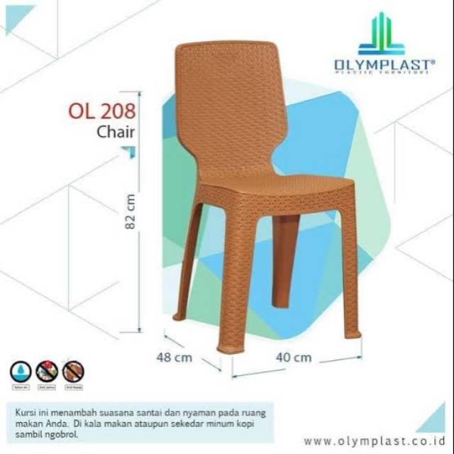 Kursi Santai/Kursi Makan Plastik/Kursi Anyaman Olymplast
