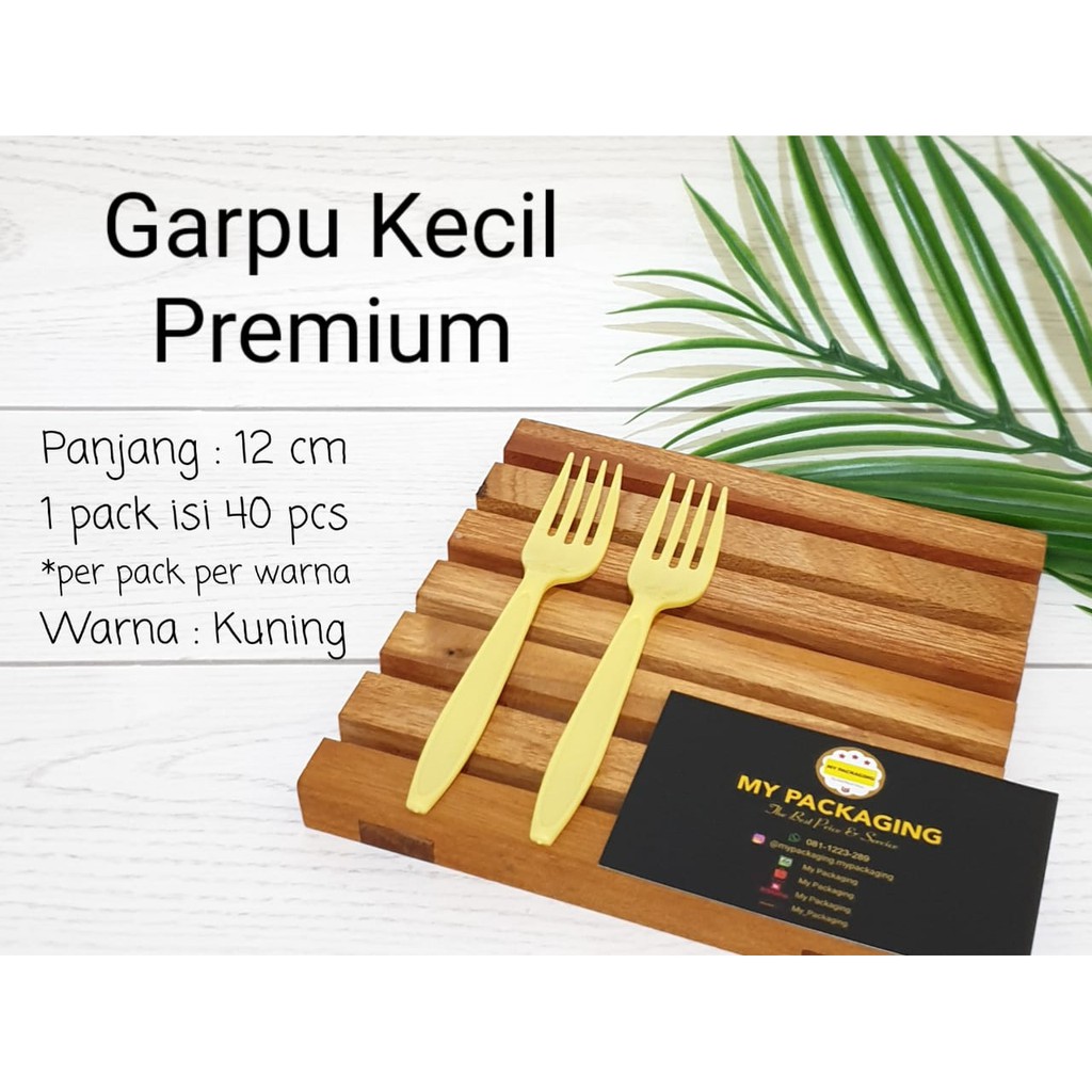 Harga 40pcs - Garpu Plastik Kecil / Garpu Buah / Garpu Kue PREMIUM