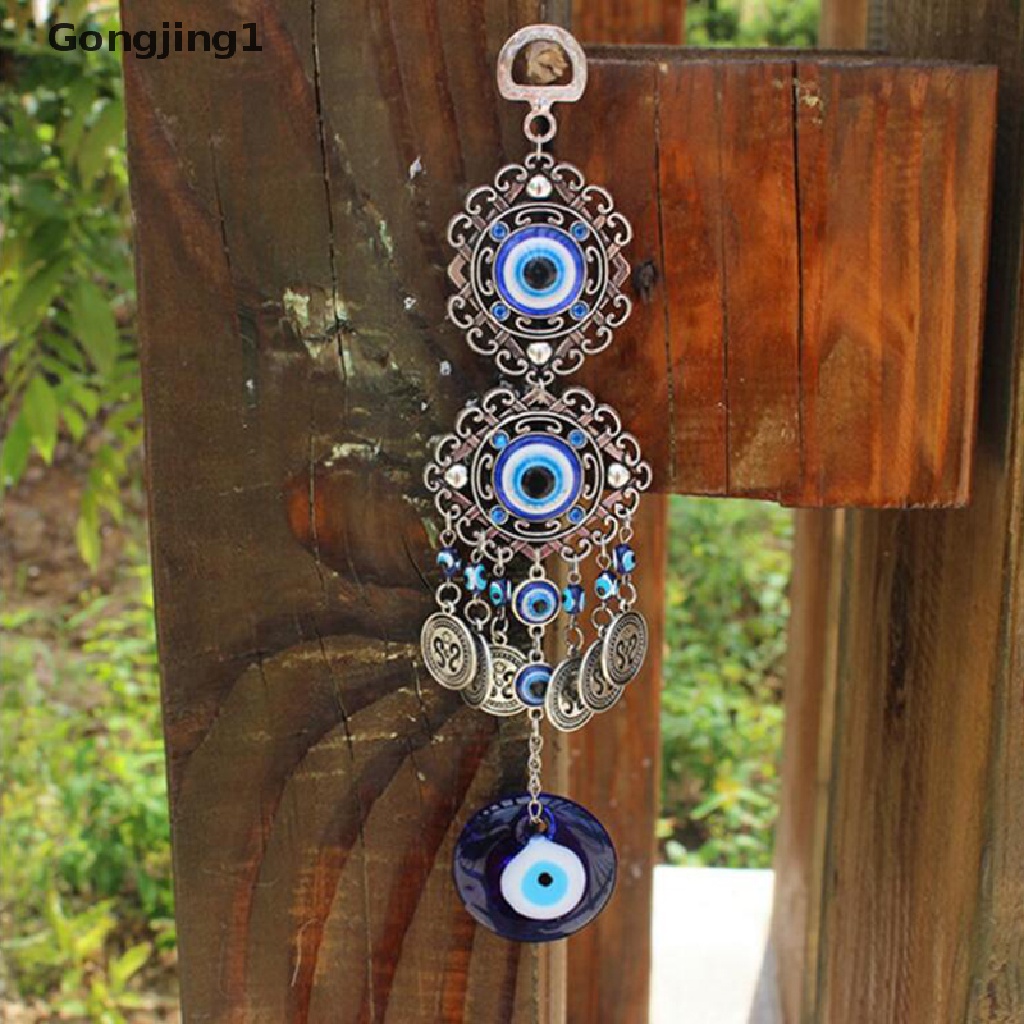 Gongjing1 Lonceng Angin Gantung Model Mata Jahat Turki Untuk Dekorasi Rumah