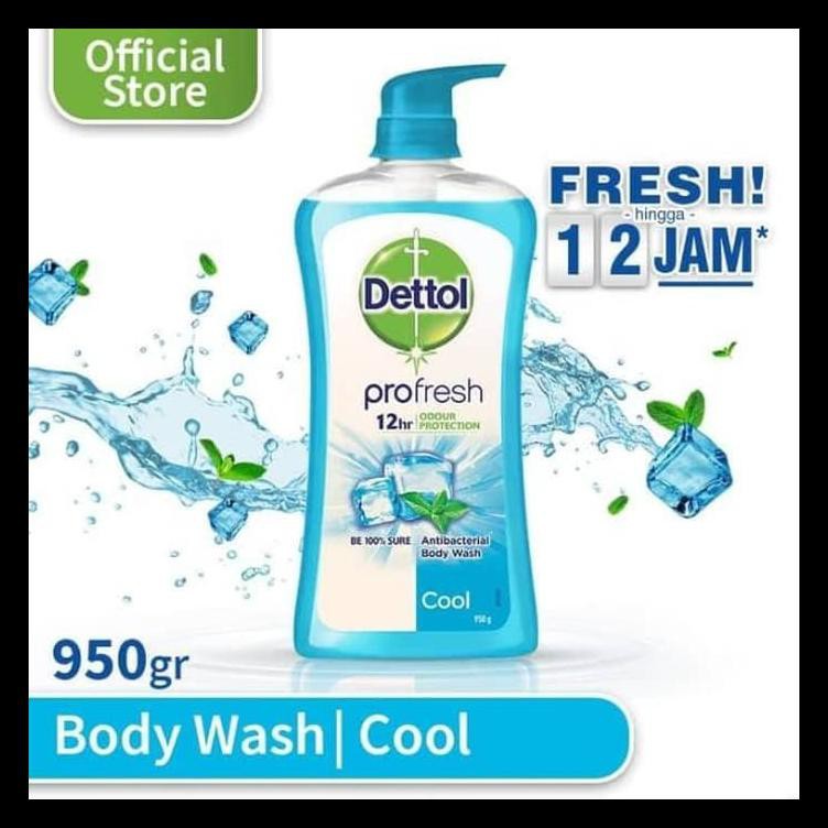 [Bisa Bayar Ditempat] Dettol Body Wash Cool Pro Fresh Pump 950 Ml Bottle Sabun Cair Promo Kode 701