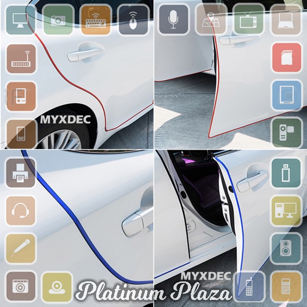 KAHNOS Rubber Strip Dekorasi Pintu Mobil Anti Collision 5M - QW556`FMO1ZD- Black