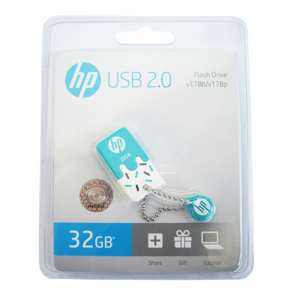 Trend-HP V178 Flash Disk Rubber Ice Cream 32 GB-Biru