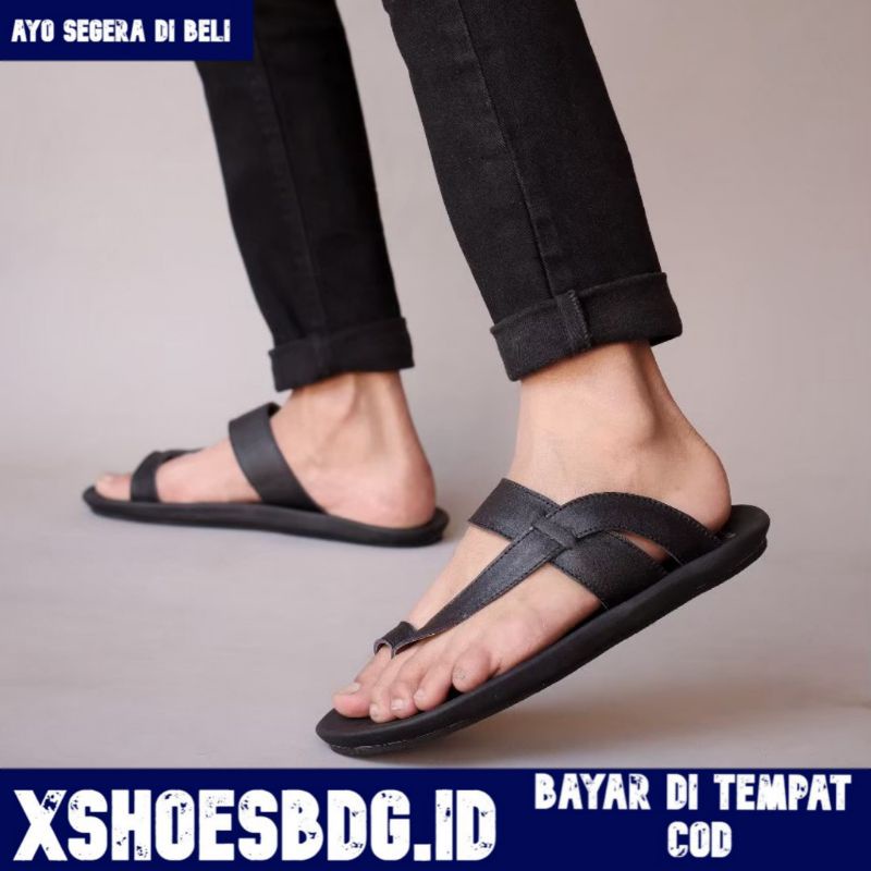 Sandal Jepit Pria Casual Sendal Jepit Kulit Asli Model Terbaru Santai Pantai