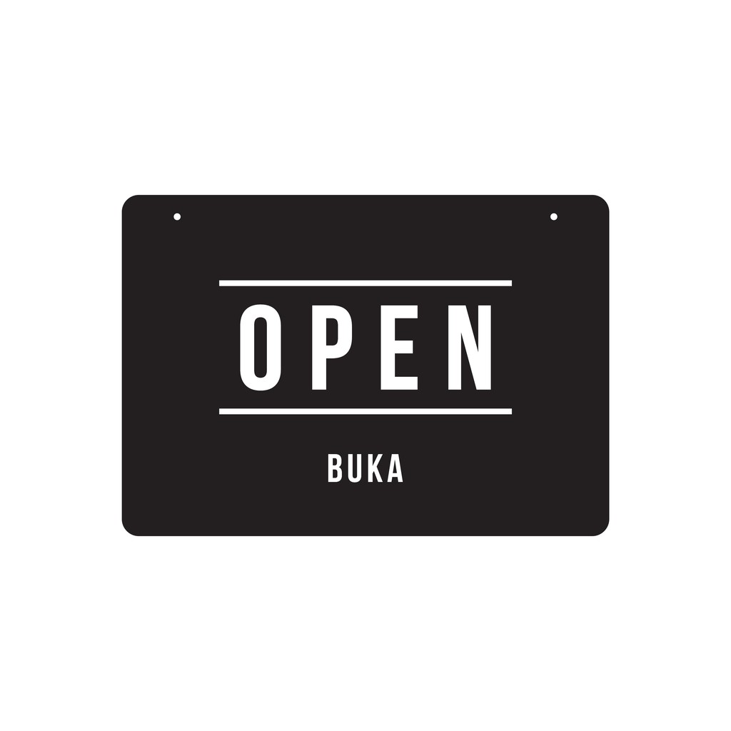 Open Closed | Akrilik Rectangle | Sign Board Acrylic