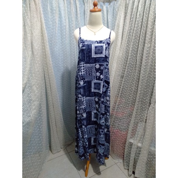 Longdress Tali Rayon Bangkok Motif Etnik Import