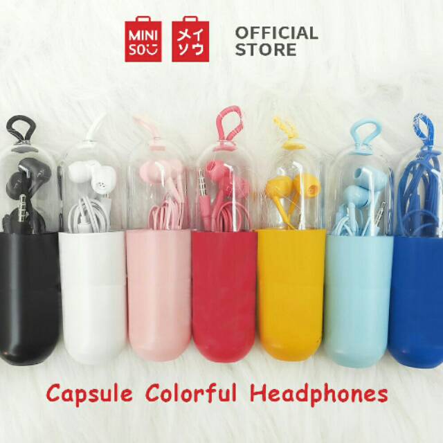 Miniso Capsule colorful music Earphone Noise Cancelling Awet