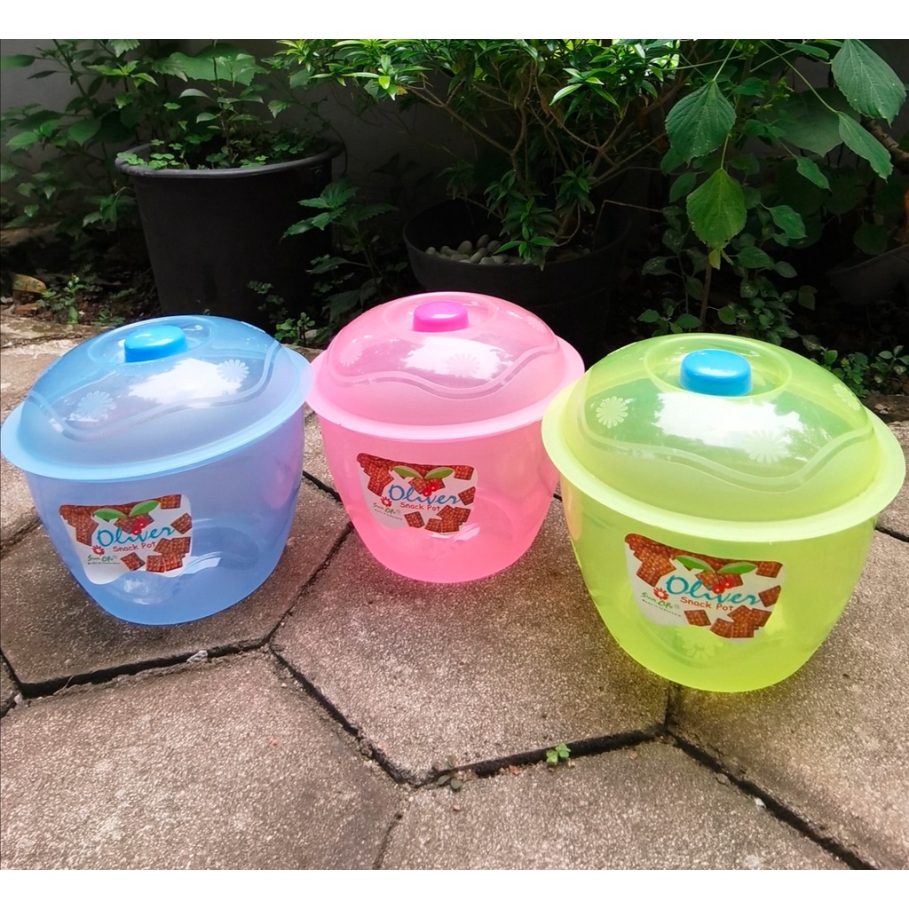 Toples Plastik Bulat Toples Snack -  Sunlife Oliver Snack