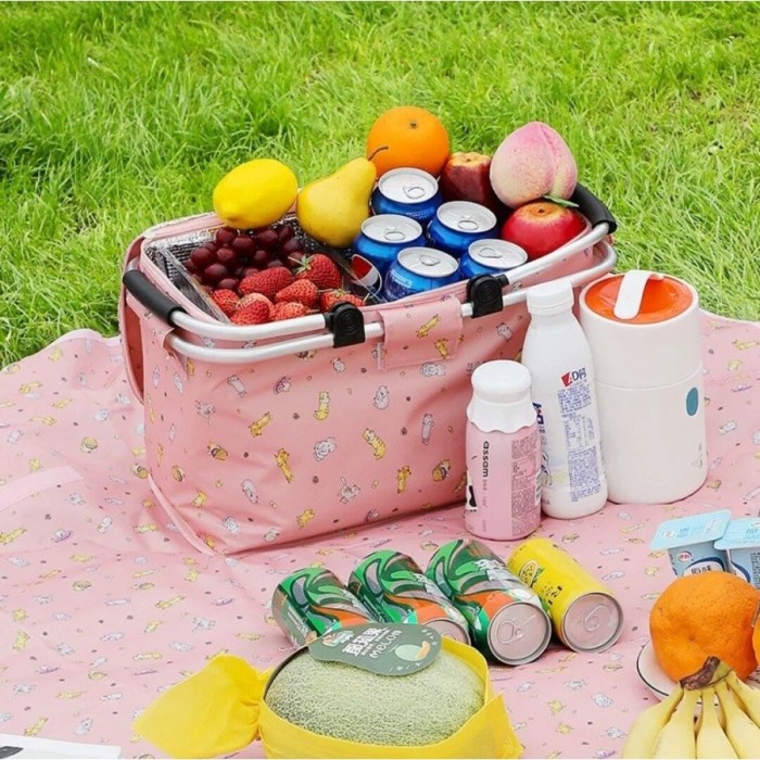 FMFIT Tas Keranjang Bekal Piknik Termal Thermal Aluminium Picnic Cooler