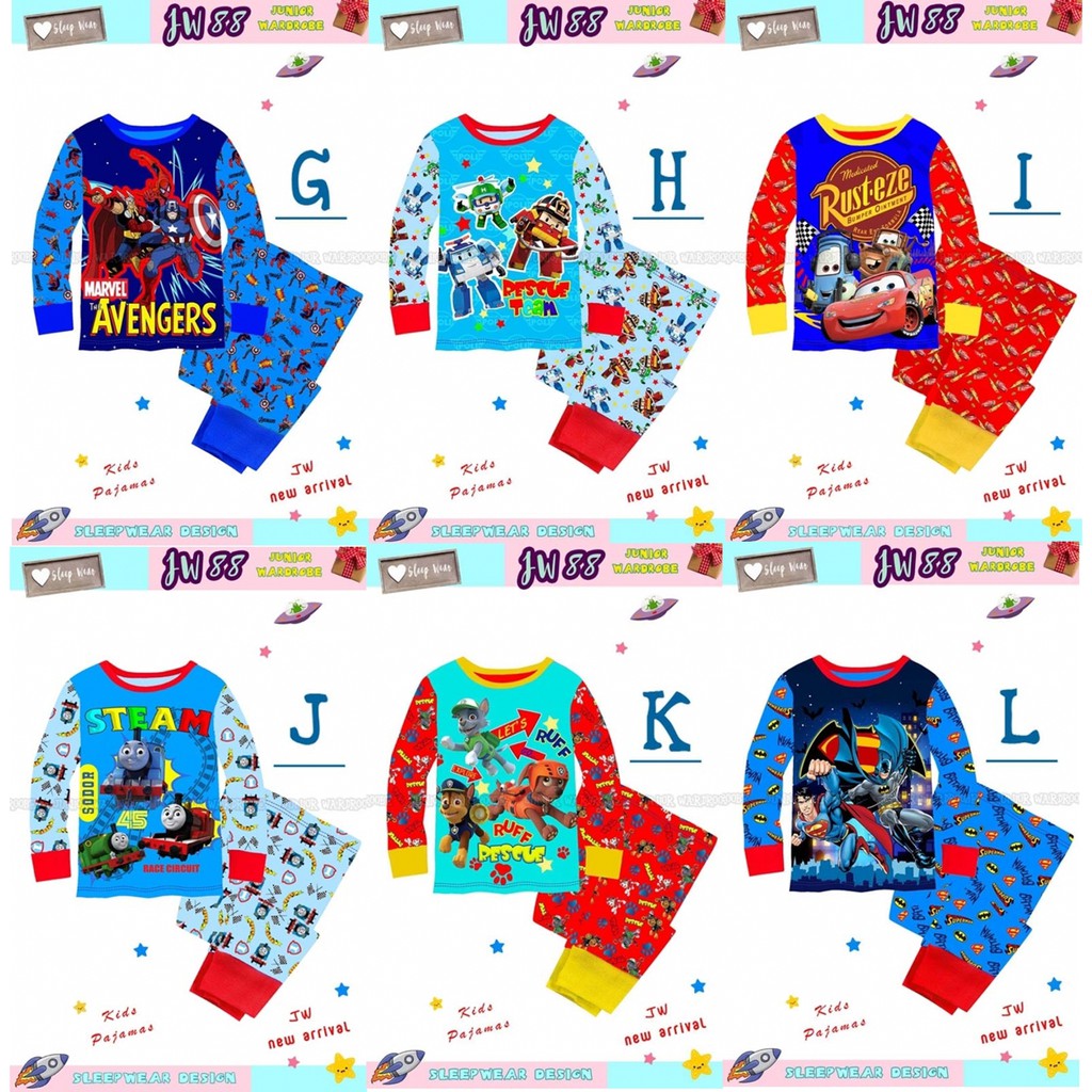 PIYAMA ANAK JW 88 JUNIOR WARDROBE 88 BAJU TIDUR ANAK