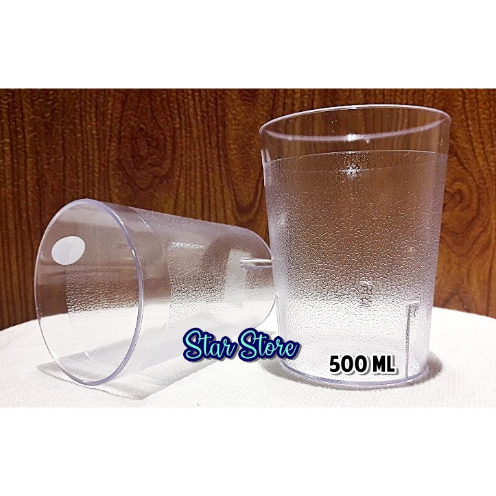 Gelas Melamin Bening / Gelas Resto / Melamine Drink Glass Transparent - 500ml