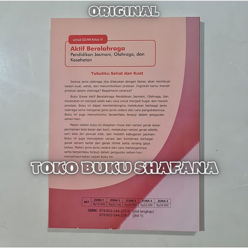 Buku Aktif Berolahraga Kelas 4 / IV SD/MI K13 Kementerian - Penjasorkes / PJOK