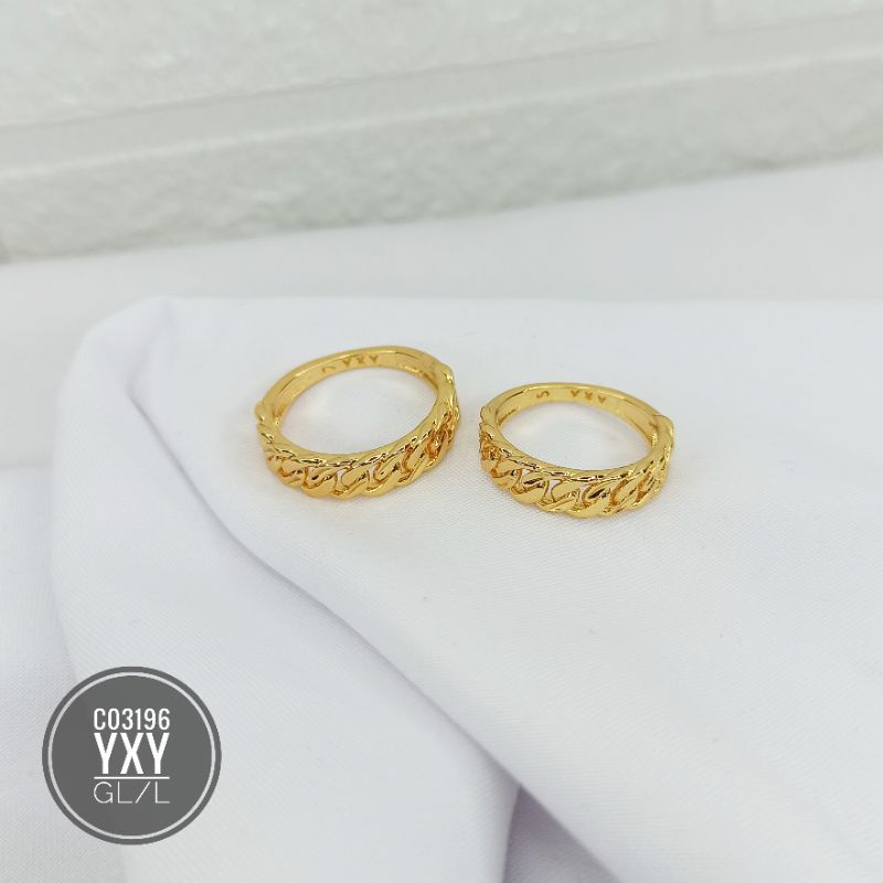 Cincin Yaxiya Rantai Warna18k Gold C03196