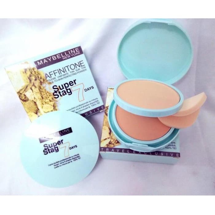 Bedak Maybellin Affinitone 2in1 Super Stag 7 Day Powder+Foundation