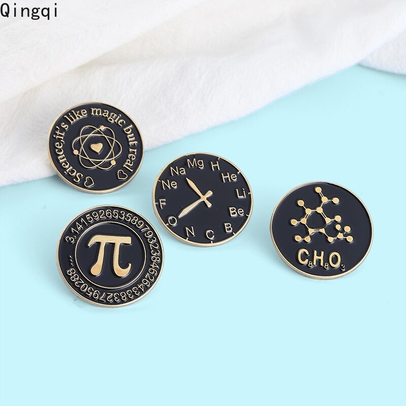 Bros Pin Enamel Desain Simbol Atom Tabel Periodik Untuk Hadiah Guru