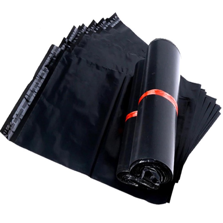 PLASTIK POLYMAILER UKURAN 25X39CM WARNA HITAM HARGA 1 ROLL