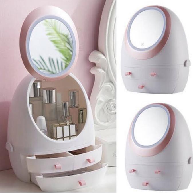 FREEONGKIR AZ Rak Kosmetik LED Rak Cermin Lampu - Putih YV366