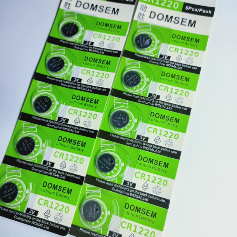 Best Quality Battery Domsem Lithiuum CR1220 3v / Baterai Jam Tangan Kalkulator