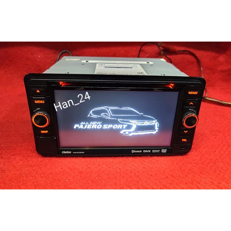 Head unit double din Original Mitsubishi Pajero x Clarion